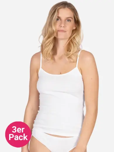 Nina von C. Daily Trägerhemd, 3er-Pack – Vorderansicht